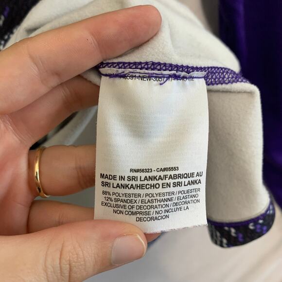 Nike Pro Dri-Fit Funnel Neck Long Sleeve Pullover Women's Sz M Purple - Picture 6 of 7